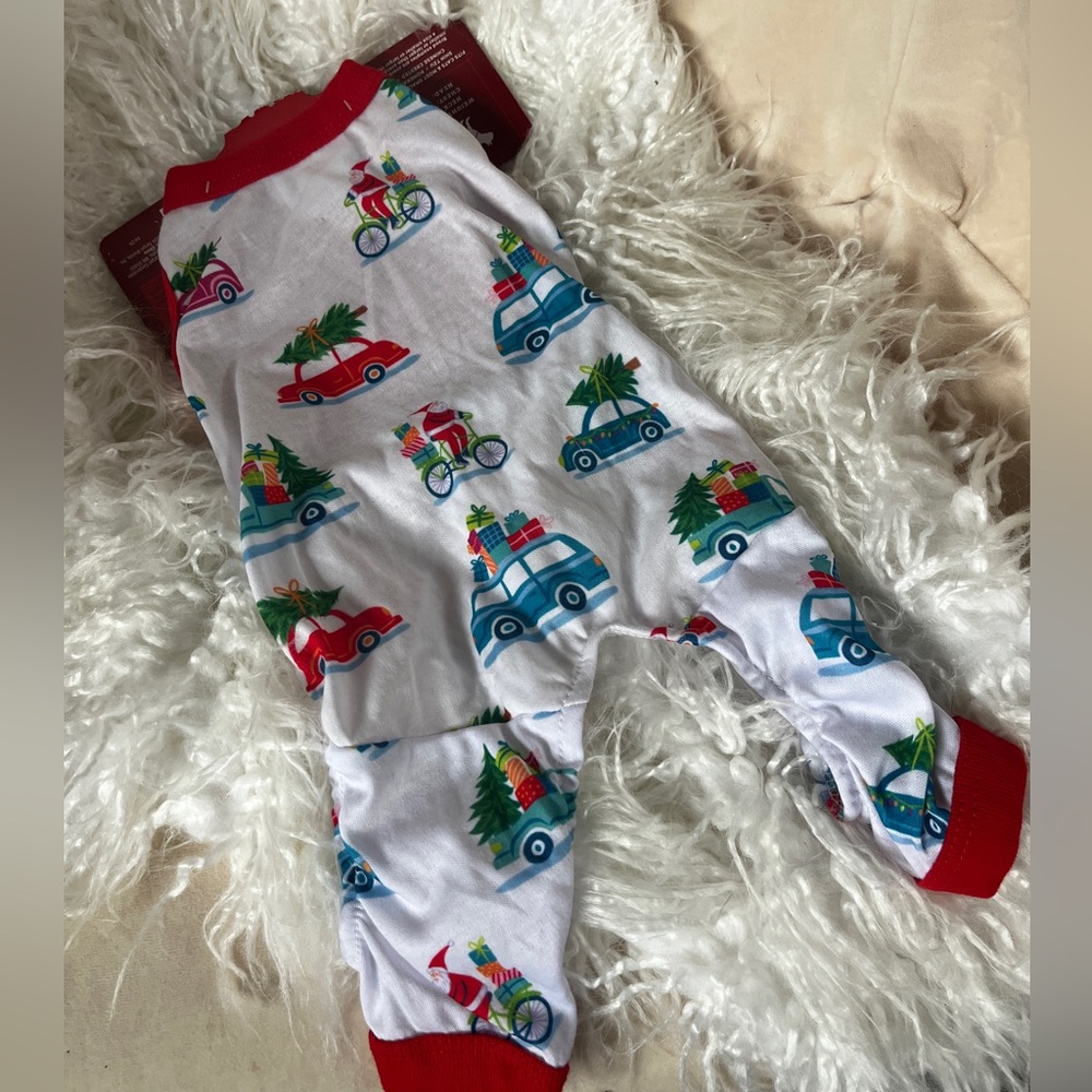 NWT Christmas cute Dog Pajamas & toy set. Available in S-XL.